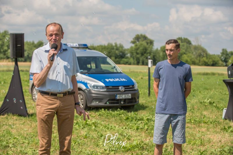przemówienie Wójta Gminy Chełmno_piknik rodzinny w Bienkówce Bezpieczne wakacje na wsi_4 lipca 2021 r
